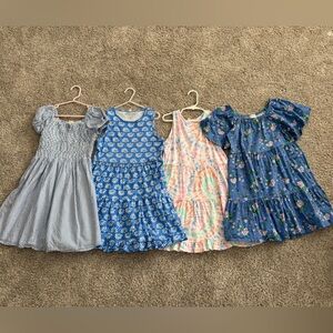 Floral and Striped Kids Dress Set
